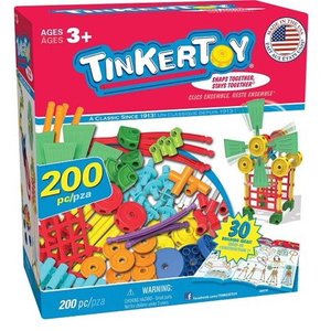 lot 72590 image: TINKERTOY 30 Model Super Building Set - 200 Pieces - For Ages 3 Preschool Educational Toy
