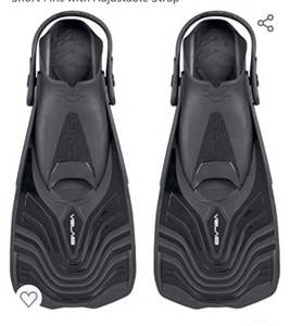 lot 72606 image: Seac Vela OH, Snorkeling and Pool Swimming Short Fins with Adjustable Strap,LXL SIZE 10-13