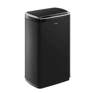 lot 72614 image: Kraus 13 Gallon Touchless Motion Sensor Trash Can in Matte Black Finish with Soft Shut Lid,Retail $129.99