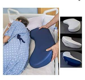 lot 72618 image: Jewell Nursing Solutions Bedsore Rescue Turning Wedge  Positional Hospital Pillow  Contoured, Helps Prevent Bed Sores  Home Health Care, Long Term Care Facility, Hospital  Cotton Cover Included
