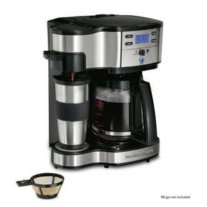 lot 72641 image: Hamilton Beach 2-Way Brewer Single Serve or 12 Cup Coffee Maker Black 49980A