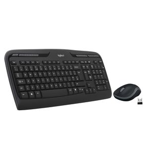 lot 72651 image: Logitech - MK320 Full-size Wireless Membrane Keyboard and Mouse Bundle - BlackMISSING LITTER PRINTING ON SON KEYS