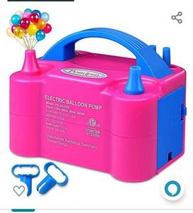 lot 72654 image: Pondpm Balloon Pump Electric, Portable Dual Nozzle Electric Balloon Air InflatorBlower - 110V 600W, for Party Decorations, Wedding, Birthday, Graduation, Festival