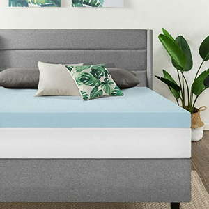 lot 72670 image: Best Price Mattress 4 Gel Memory Foam Mattress Topper, Queen