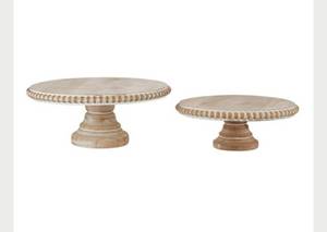 lot 72688 image: Raz Imports12.5 and 10 BEADED EDGE PEDESTALS