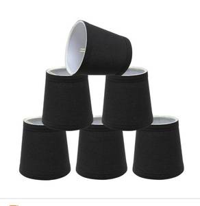lot 72691 image: 4 in. x 4 in. Black Hardback Empire Lamp Shade (9-Pack)