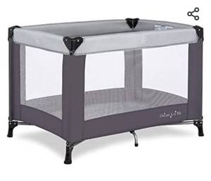 lot 72697 image: Dream On Me Nest Portable Play Yard With Carry Bag And Shoulder Strap, Grey