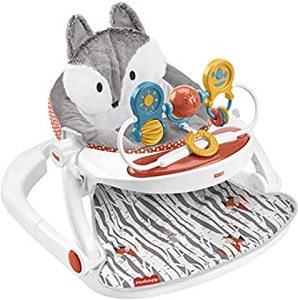 lot 72698 image: Fisher-Price Premium Sit-Me-Up Floor Seat withToy Tray Peek-a-Boo Fox Infant Chair (B08J8FXY2X)