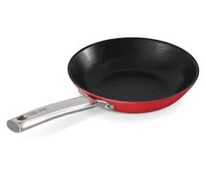 lot 78659 image: Delish by Dash 10 Lightweight Cast Iron Pan for Pancakes, sauces, vegetables, pasta, and more - Red