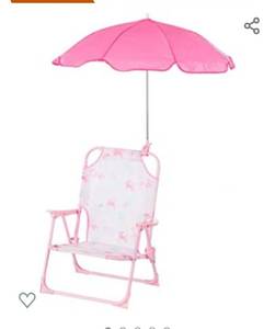 lot 78660 image: Heritage Kids Kids Outdoor Beach Chair MISSING Umbrella, Unicorn
