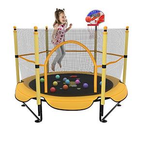 lot 39774 image: Kawuneeche Indoor Trampoline with Safety Enclosure Net, Yellow  (5)