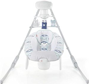 lot 39789 image: 2-In-1 Deluxe Swing Dual Motion Baby Swing with Removable Rocker Seat