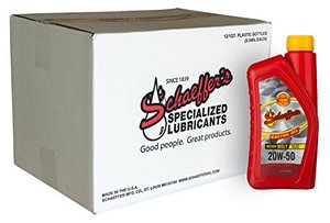 lot 59349 image: Schaeffer Manufacturing Co. 0191-012 Micron Moly Racing Oil 20W-50, 1-Quart Bottle (Pack of 12)