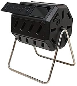 lot 59357 image: Dual Chamber Tumbling Composter, Black  (Retails $78)