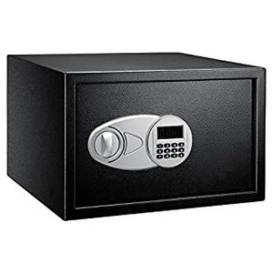 lot 59363 image: Amazon Basics Steel Security Safe with Programmable Electronic Keypad, Black  (16.93 x 14.57 x 10.63)  (1.2 Cu Ft)