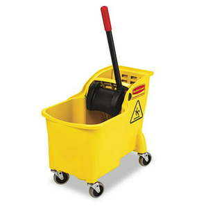 lot 59364 image: Tandem Mop BucketWringer Combo, Yellow  (31qt)