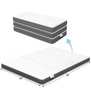 lot 60655 image: Papablic Tri Fold Portable Pack and Play Mattress With Carry Bag