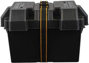 lot 60670 image: Attwood Heavy Duty Boat Battery Box, Black