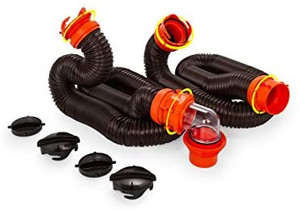 lot 60702 image: Camco RhinoFLEX RV Sewer Hose, Black and Orange  (20)