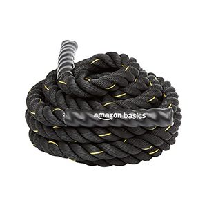 lot 60851 image: Amazon Basics Heavy Exercise Training Workout Battle Rope, Black  (39 Foot x 1.5 Inch)