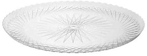 lot 60852 image: Kingzak Plastic Crystal Round Servingware Tray, Clear  (17.5)