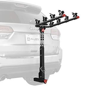lot 60926 image: Allen Sports Deluxe Locking Quick Release 4-Bike Carrier for 2 Inch Hitch, Model 542QR, Black