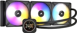 lot 61355 image: CORSAIR ELITE LCD Display Liquid CPU Cooler-Custom IPS LCD Screen Radiator