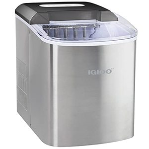 lot 61364 image: Igloo Automatic Portable Electric Countertop Ice Maker Machine, Stainless Steel
