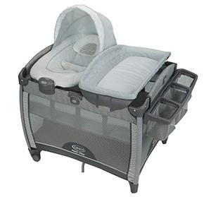lot 61393 image: Graco Pack n Play Quick Connect Playard with Portable Bouncer, Raleigh