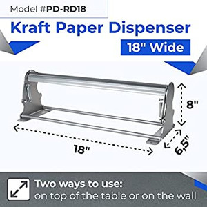 lot 61822 image: IDL Packaging Kraft Paper Roll Dispenser & Cutter (18)  (Retails $68)