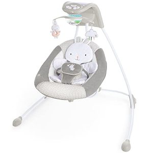 lot 61829 image: Ingenuity InLighten 6-Speed Baby Swing, Twinkle Tails Bunny
