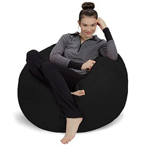 lot 61846 image: Sofa Sack Bean Bag Chair 3 Memory Foam Furniture Bean Bag, Midnight Black