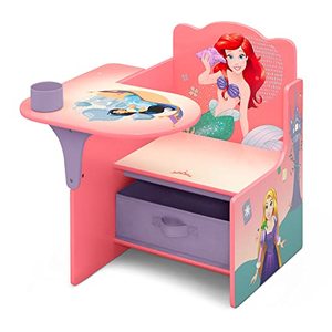 lot 61850 image: Delta Children Chair Desk with Storage Bin, Disney Princess