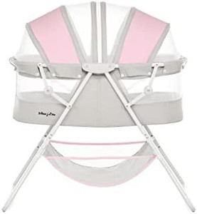 lot 61851 image: Dream On Me Karley Bassinet, Grey and Pink