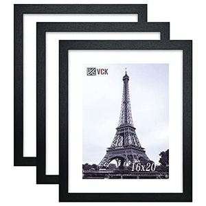 lot 62253 image: VCK MDF Wood and Polished Plexiglass Poster Frame, Black  (16 x 20)  (3 Pack)