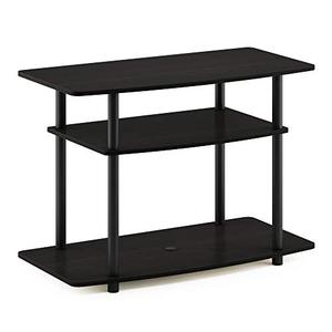 lot 62278 image: Furinno Turn-N-Tube 3-Tier Entertainment Center TV Stand, Espresso and Black