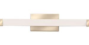 lot 62680 image: Lithonia Lighting Contemporary Square 3K LED Vanity Light, Brushed Nickel  (2)