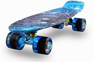 lot 4701 image: Retail $37.99 Meketec skateboards complete 22 inch mini cruiser retro skateboard for kids boys youths beginners