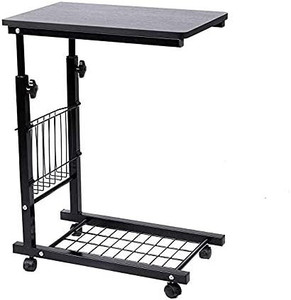lot 4714 image: Retail $59.99 SIDUCAL End Table Height Adjustable Snack Side Table Under The Sofa Overbed Table, Black