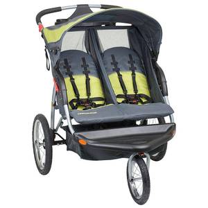 lot 4721 image: Retail $291.00 Baby Trend Expedition Double Jogger Stroller - Carbon