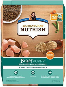 lot 5705 image: Rachael Ray Nutrish Bright Puppy Premium Natural Dry Dog Food, Real Chicken & Brown Rice Recipe, 14 Pounds (Packaging May Vary