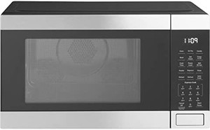 lot 5733 image: $$186 RETAIL--GE 3-in-1 Countertop Microwave Oven  Complete With Air Fryer, Broiler & Convection Mode  1.0 Cubic Feet Capacity, 1,050 Watts  Kitchen Essentials for the Countertop or Dorm Room  Stainless Steel
