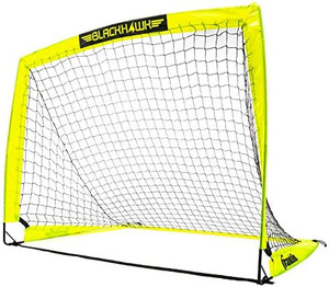 lot 5743 image: Franklin Sports Blackhawk Backyard Soccer Goal - Portable Kids Soccer Net - Pop Up Folding Indoor  Outdoor Goals