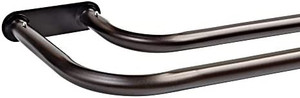 lot 5744 image: Magal�e Double Curtain Rods for Windows 73 to 110 Inch, Bronze Wrap Around Double Curtain Rods for Grommet and Rod Pocket Blackout Curtains, Room Darkening Double Curtain Rod with Curved Ends