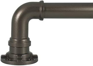 lot 5745 image: Decopolitan Industrial Wrap Around Telescoping Curtain Rod Set, 72-144, Bronze