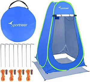 lot 5748 image: Sportneer Pop Up Privacy Changing Tent Camping Shower Tent, Portable Dressing Bathroom Potty Tent for Camping Hiking Toilet Beach Sun Shelter Picnic Fishing with Carrying Bag, UPF50 6.25 ft Tall