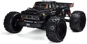 lot 5767 image: ARRMA 18 Notorious 6S V5 4WD BLX Stunt RC Truck with Spektrum Firma RTR, Batteries and Charger Required), Black, ARA8611V5T1