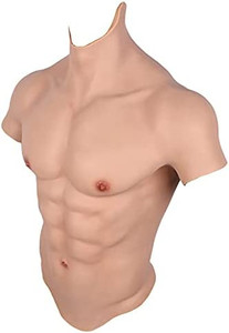 lot 5795 image: $$215 RETAIL-- INSTANT WASHBOARD ABS GREAT FOR HALLOWEEN Ypnrd Fake Muscle Abdominal Male Silicone Chest