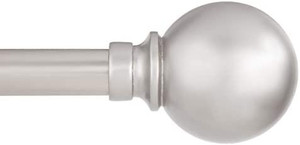 lot 6731 image: Kenney KN80103 Mercer Curtain Rod, 66-120, Brushed Nickel