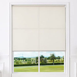 lot 6732 image: ALLBRIGHT 70% Blackout Roller Shades, Light Filtering Privacy Roller Blinds for Windows with Thermal Insulated, UV Protection Fabric, Striped Jacquard Window Blind for Office (Beige, 47 W x 72 H)